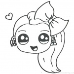 Jojo Siwa Coloring Pages Emoji Cute by Happy Drawings