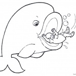 Jonah And The Whale Coloring Pages Cartoon Drawing