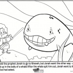 Jonah And The Whale Coloring Pages Cartoon Story Picture