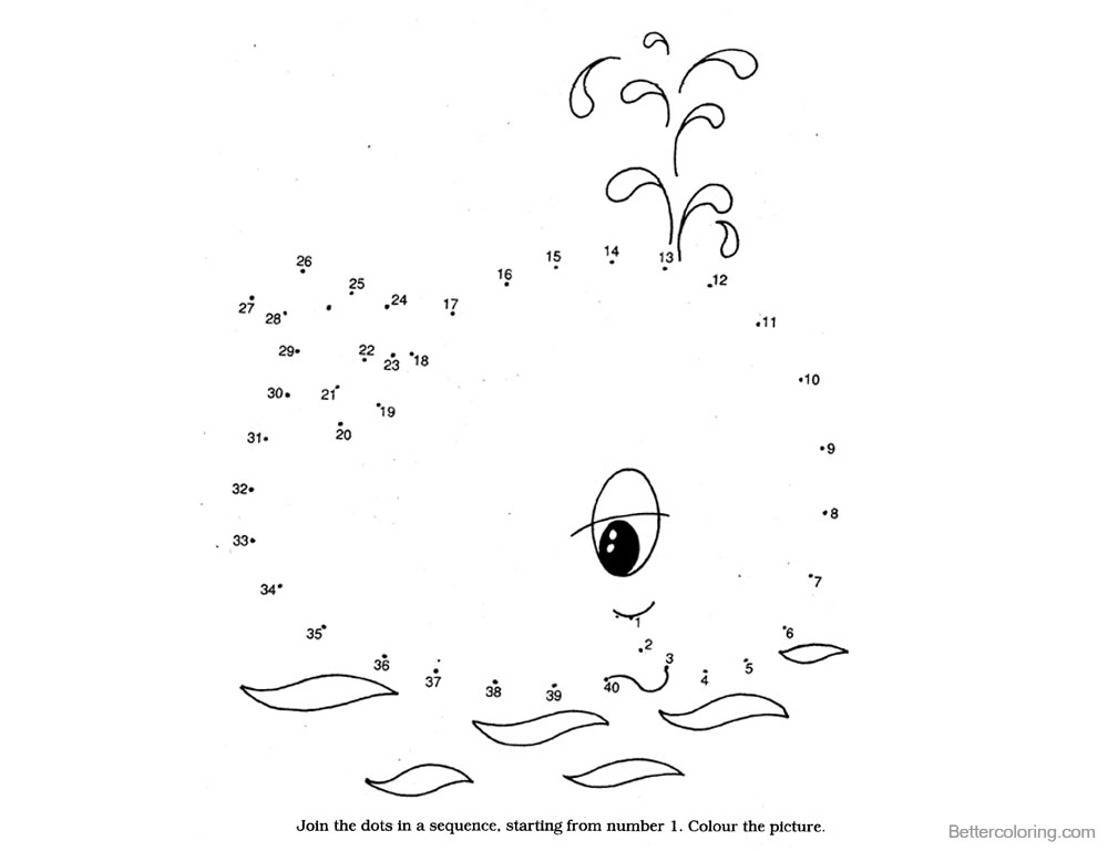 Jonah And The Whale Coloring Pages Connect the Dots by Number printable for free