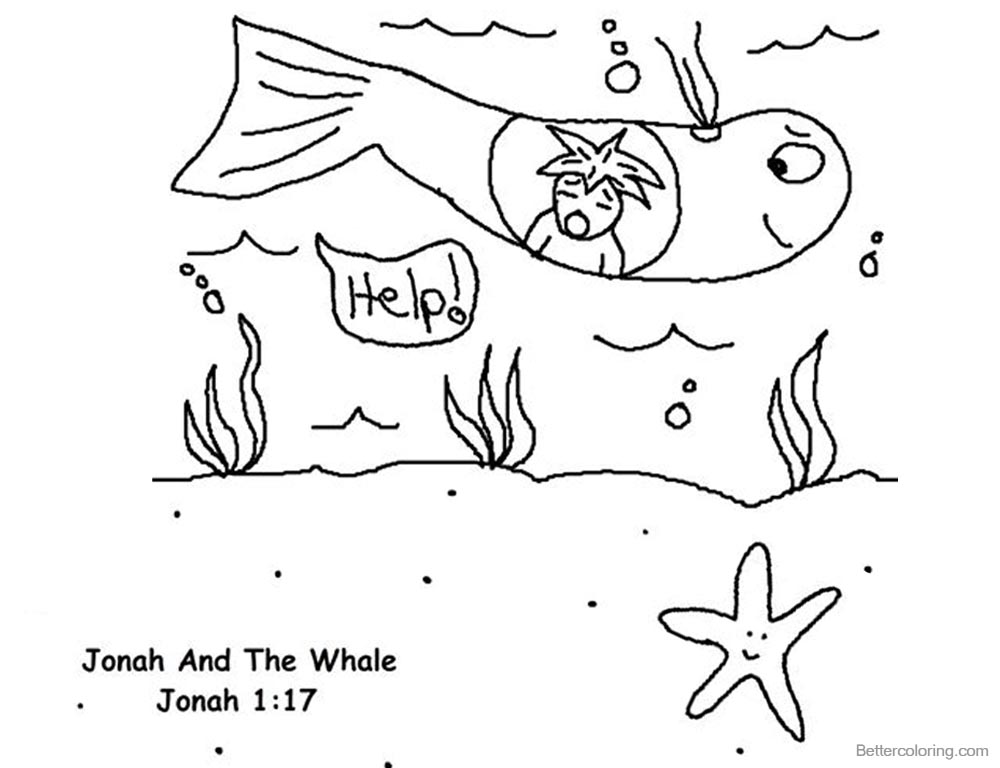 Jonah And The Whale Coloring Pages Jonah Ask for Help printable for free