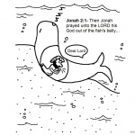 Jonah And The Whale Coloring Pages Jonah Prayed