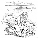 Jonah And The Whale Coloring Pages Jonah Praying to Lord