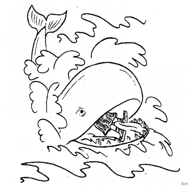 Jonah and The Whale Coloring Pages - Free Printable Coloring Pages