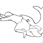 Jonah And The Whale Coloring Pages The Big Fish and Jonah