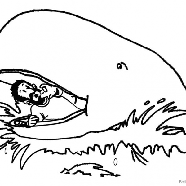 Jonah Praying Coloring Page