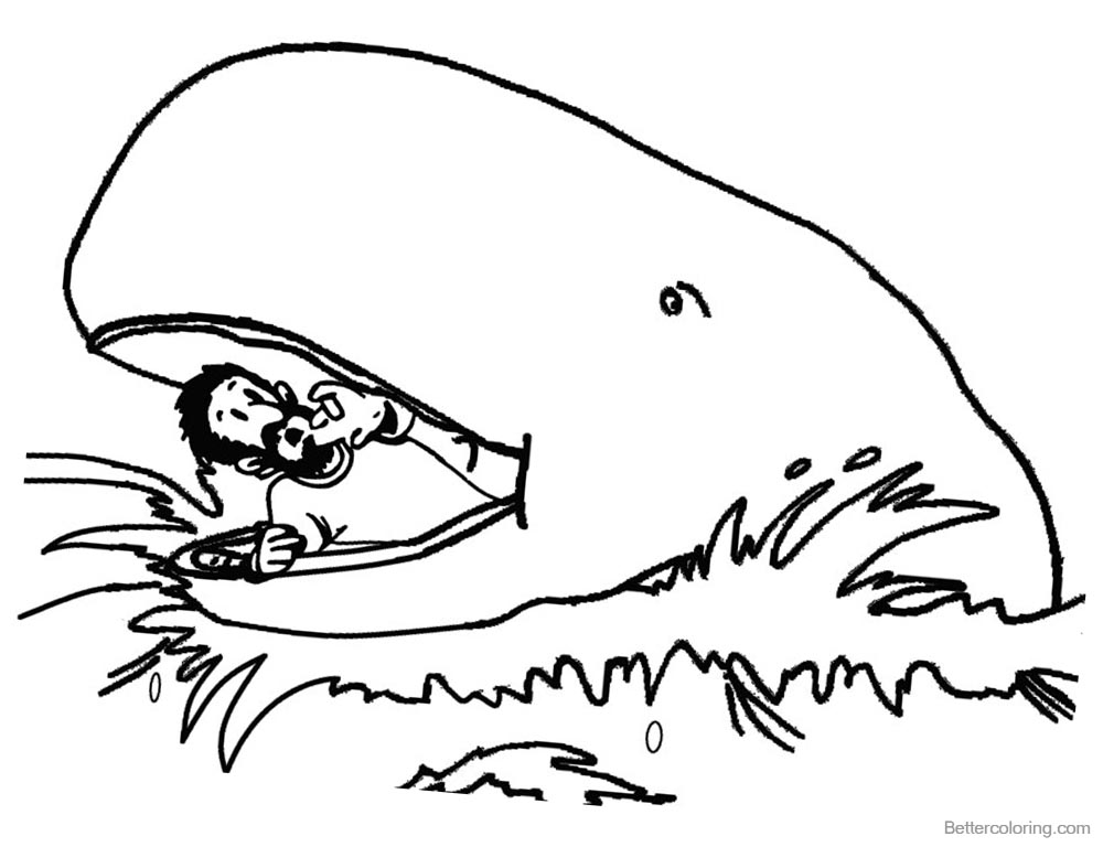 Jonah And The Whale Coloring Pages The Story Picture printable for free