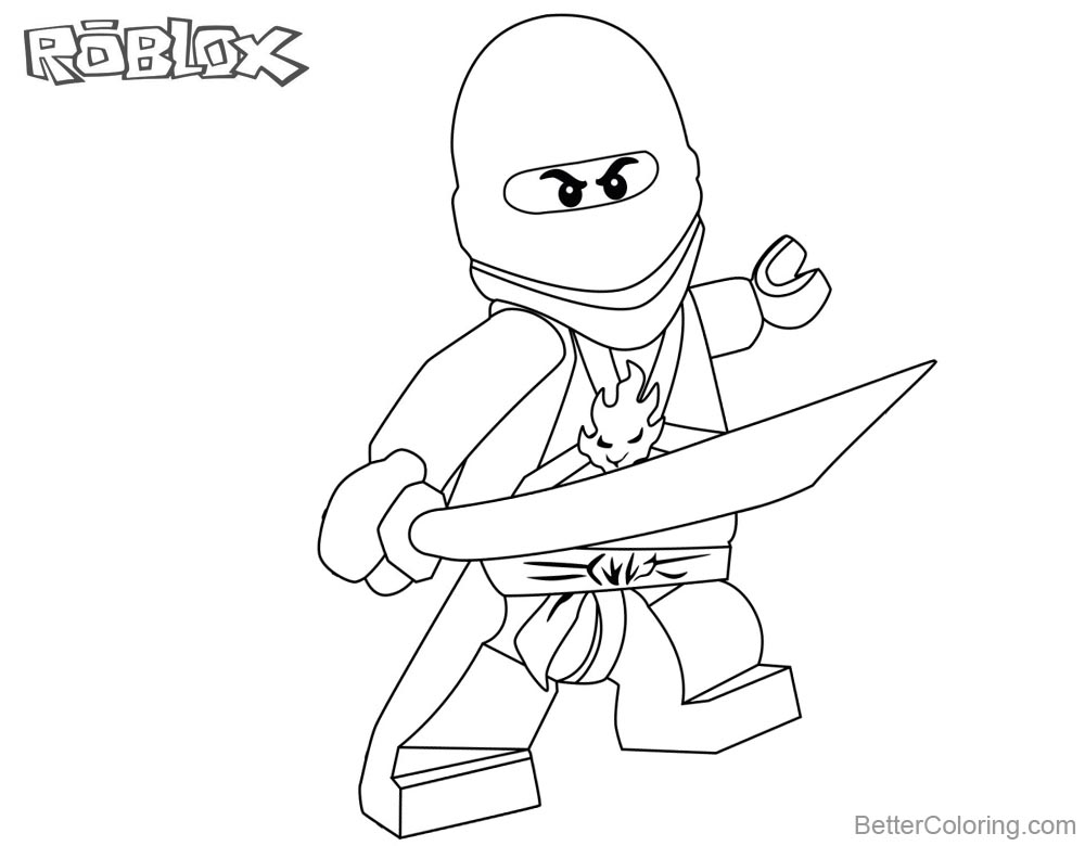 Lego Ninjago of Roblox Coloring Pages printable for free