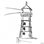 Lighthouse Coloring Pages Hand Drawn