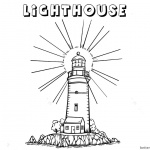 Lighthouse Coloring Pages Light On