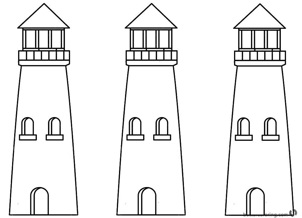 Download Lighthouse Coloring Pages Line Drawing - Free Printable Coloring Pages