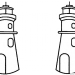 Lighthouse Coloring Pages Two Lighthouses