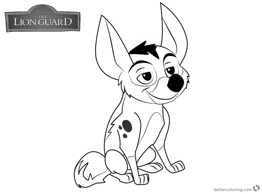 Lion Guard coloring pages Dogo free and printable