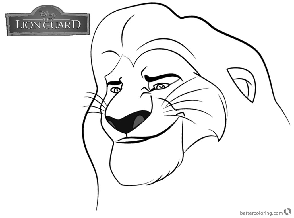 Lion Guard coloring pages Mufasa free and printable