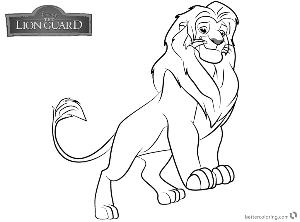 Lion Guard coloring pages Simba free and printable