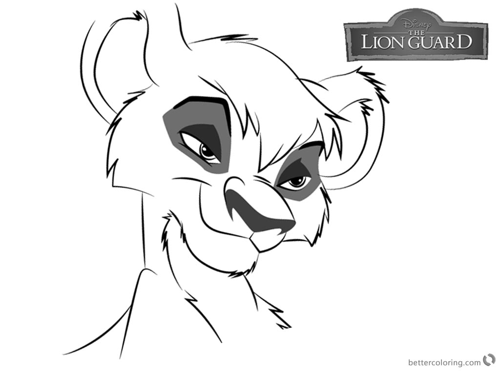 Lion Guard coloring pages Vitani free and printable
