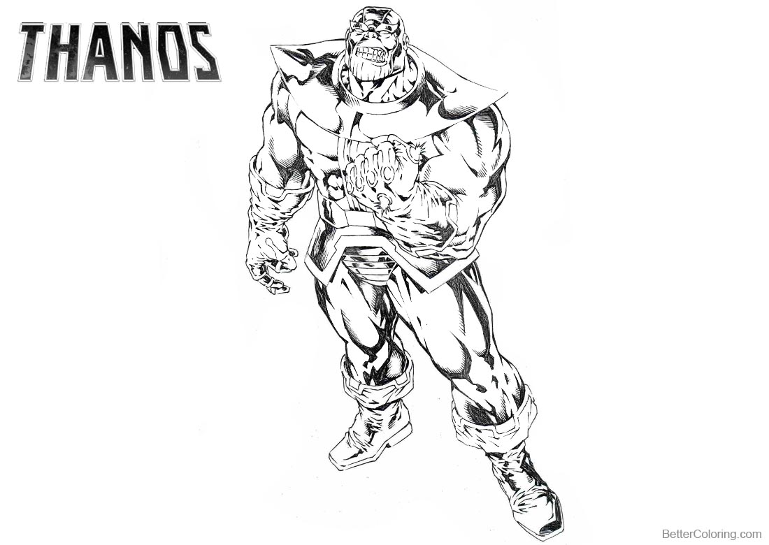 Download Marvel Avengers Thanos Coloring Pages - Free Printable ...