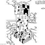 Minecraft Coloring Pages Roblox Creeper
