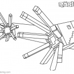 Minecraft of Roblox Coloring Pages Lineart