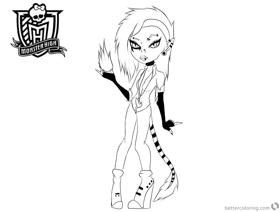 Monster High Coloring Pages Line Drawing by yankoffu printable for free
