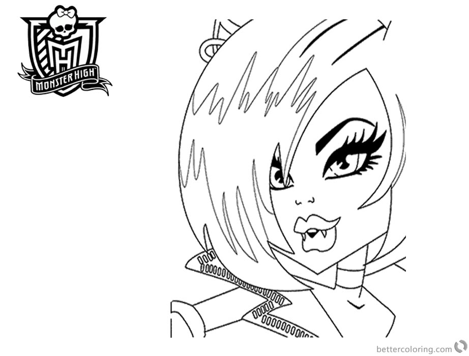 Monster High Coloring Pages Linear printable for free