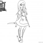 Monster High Coloring Pages Lineart by rukiexramen
