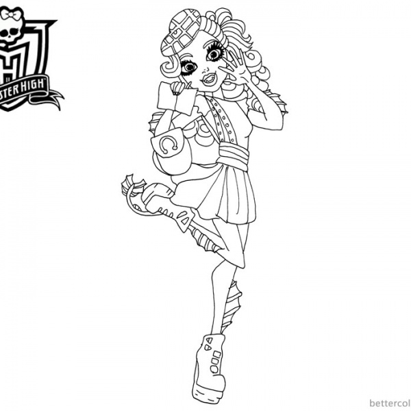 Toralei Stripe from Monster High Coloring Pages Line Drawing Clipart