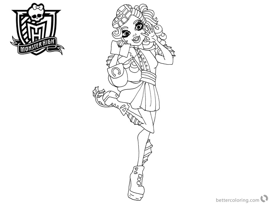 Monster High Coloring Pages Lorna Mcnessie printable for free