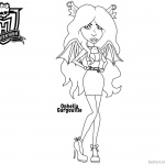 Monster High Coloring Pages Ophelia Gargouille Line Art