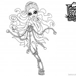 Monster High Coloring Pages Spectra Haunted