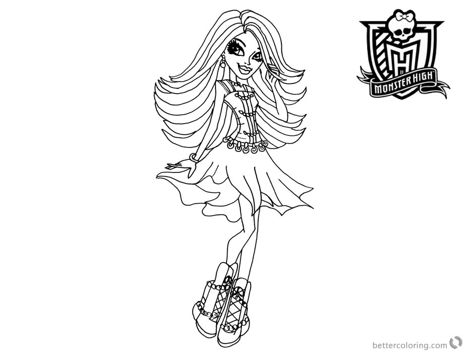 Monster High Coloring Pages Spectra by elfkena printable for free