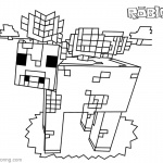 Mooshroom from Minecraft Coloring Pages Roblox Characters