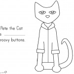 Pete the Cat Coloring Pages Buttons Numbers