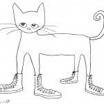 Pete the Cat Coloring Pages Cat in Shoes Clipart