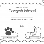 Pete the Cat Coloring Pages Certificate