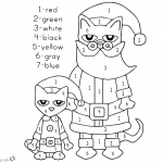 Pete the Cat Coloring Pages Christmas Color by Number
