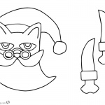 Pete the Cat Coloring Pages Christmas Paper Craft