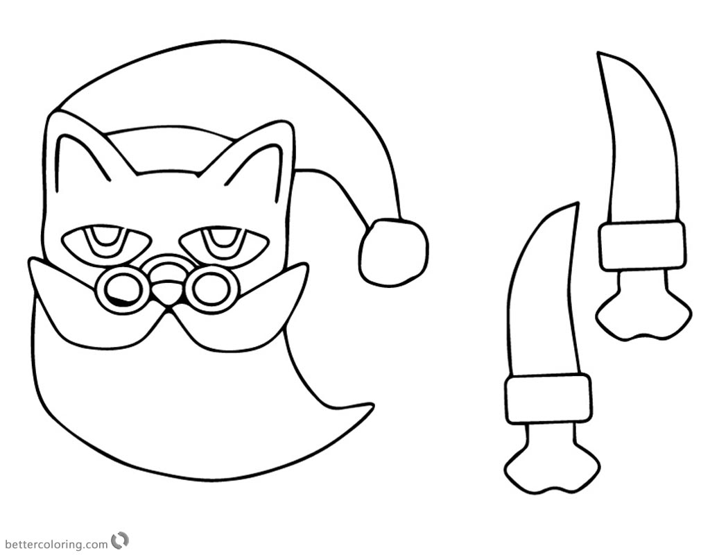 Pete the Cat Coloring Pages Christmas Paper Craft printable for free