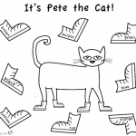 Pete the Cat Coloring Pages Color Eight Shoes