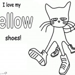 Pete the Cat Coloring Pages Color Yellow Shoes