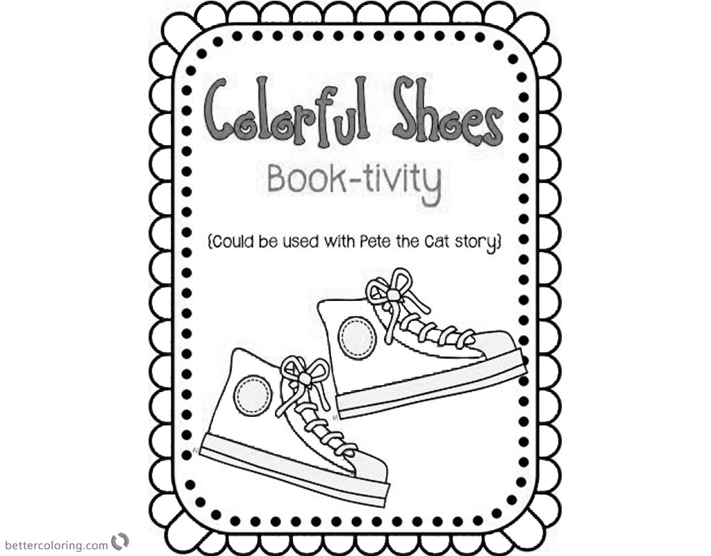 Pete the Cat Coloring Pages Colorful Shoes printable for free