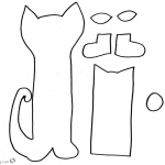 Pete the Cat Coloring Pages Craft Template Cut and Paste