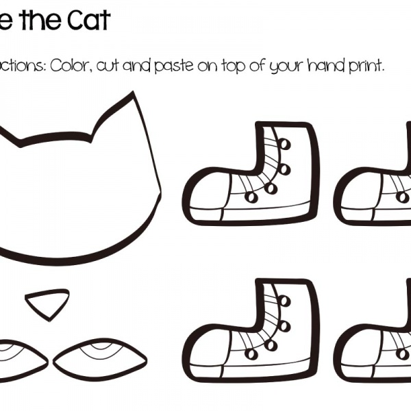 Pete the Cat Coloring Pages Color by Number Skateboard - Free Printable