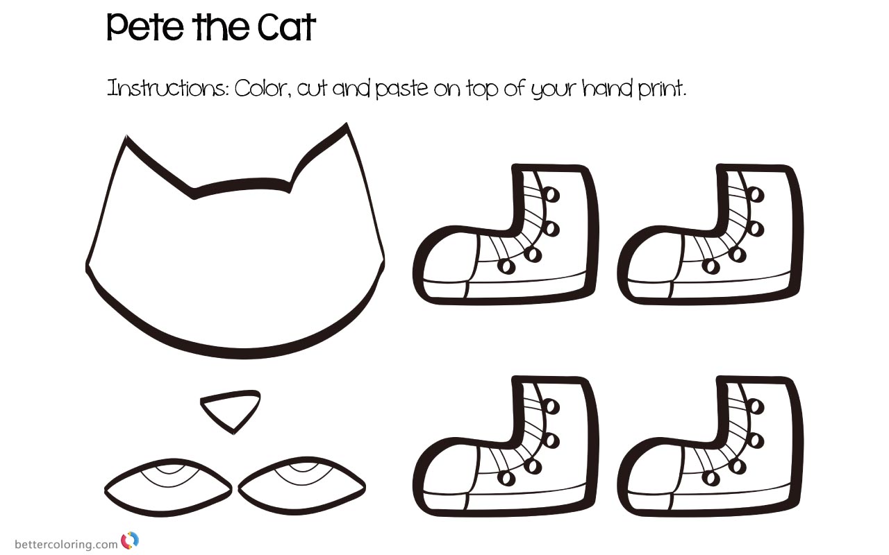 Pete the Cat Coloring Pages Crafts Free Printable Coloring Pages