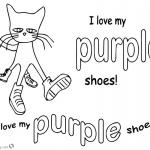 Pete the Cat Coloring Pages I Love My Purple Shoes