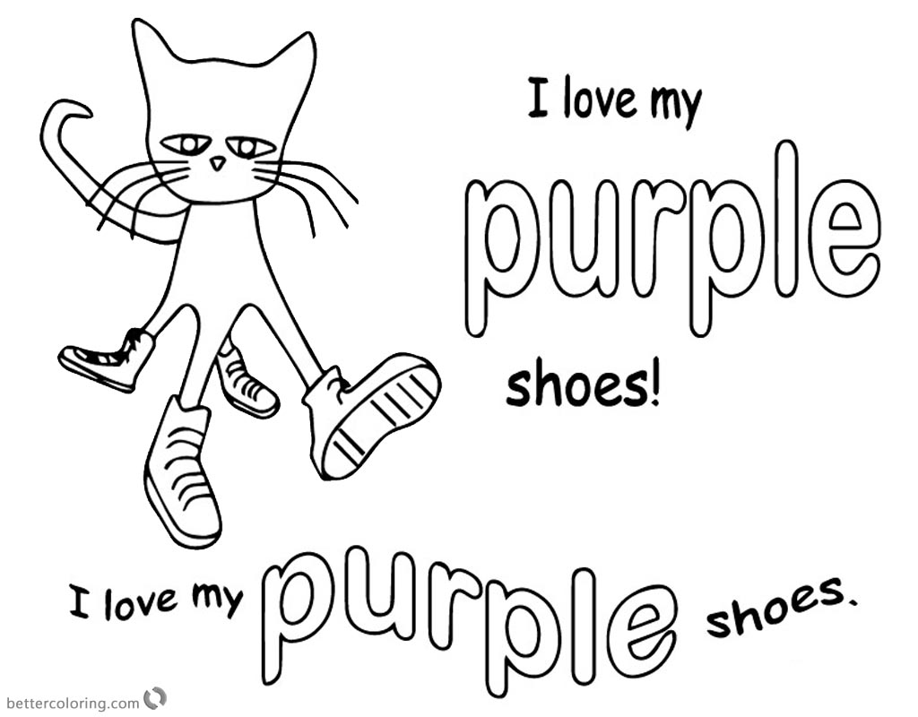 I Love My White Shoes Pete The Cat Coloring Coloring Pages