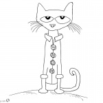 Pete the Cat Coloring Pages Line Art