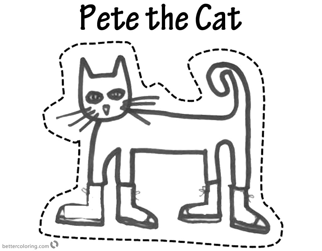 Pete the Cat Coloring Pages Puppet - Free Printable Coloring Pages