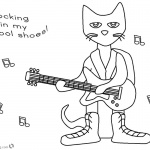 Pete the Cat Coloring Pages Rocking in My School Shoes
