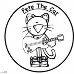 Pete the Cat Coloring Pages Sticker Play Guitar